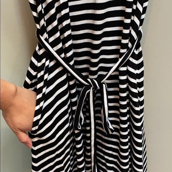 LOFT Sleeveless Swing Dress w/Pockets - Picture 4 of 6